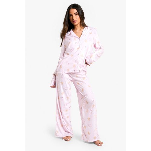 Petite" - Ensemble De Pyjama À Imprimé Sucre D'Orge - 42 - boohoo - Modalova