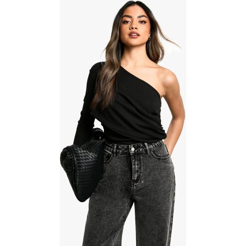 Body Asymétrique Côtelé - 34 - boohoo - Modalova