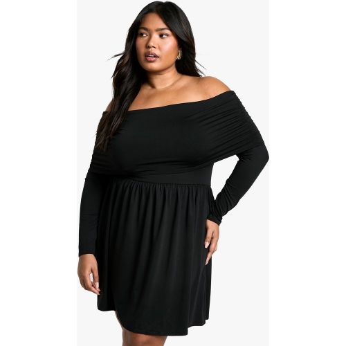 Grande Taille - Robe Patineuse En Jersey - 44 - boohoo - Modalova