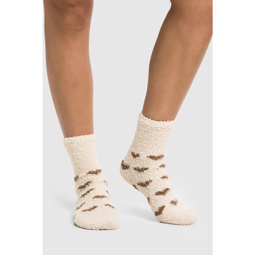 Chaussettes À Motif Cœur - One Size - boohoo - Modalova