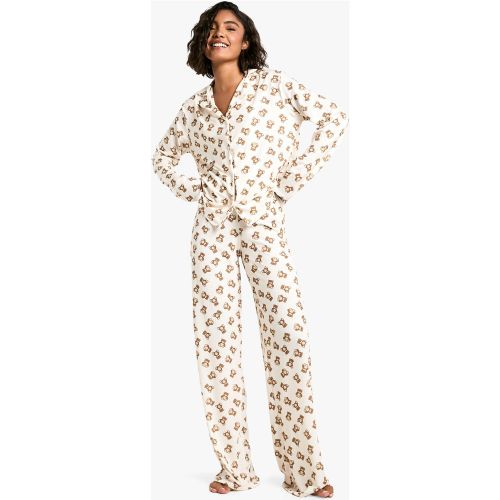 Tall" - Ensemble De Pyjama À Manches Longues Et Imprimé Ours - 36 - boohoo - Modalova