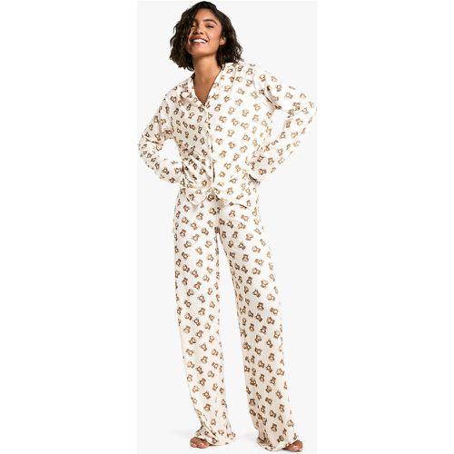 Tall" - Ensemble De Pyjama À Manches Longues Et Imprimé Ours - 38 - boohoo - Modalova