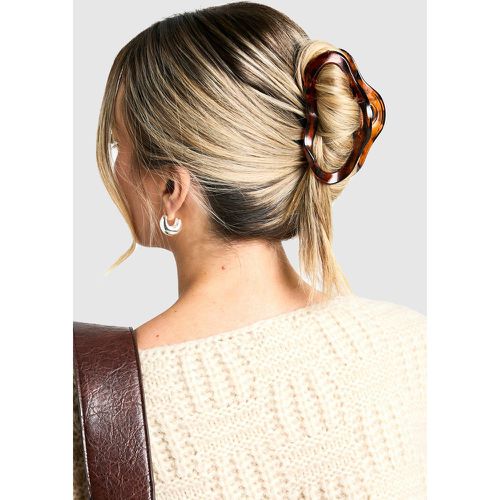 Pince À Cheveux Épaisse Écaille De Tortue - One Size - boohoo - Modalova