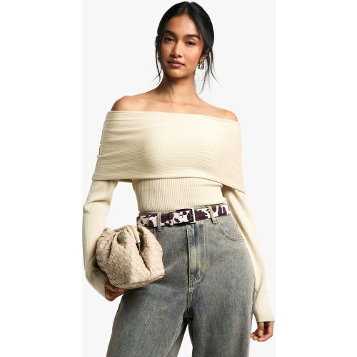 Pull En Maille Côtelée Premium - L - boohoo - Modalova