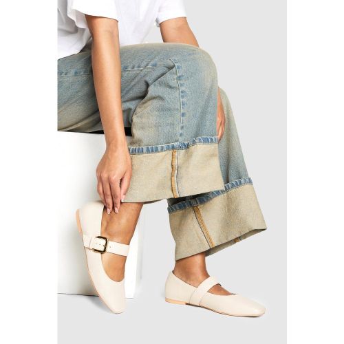 Ballerines Mary Jane - Pointure Large - Blanc Écru - 36, Blanc Écru - boohoo - Modalova