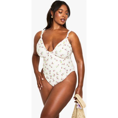 Grande Taille - Maillot De Bain Imprimé - 44 - boohoo - Modalova