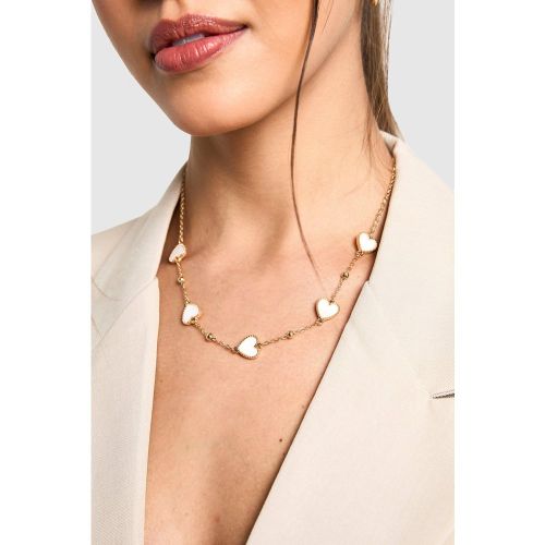 Collier Cœur À Perles - One Size - boohoo - Modalova
