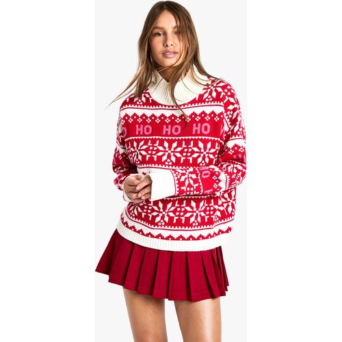 Pull De Noël À Imprimé Ho Ho - S - boohoo - Modalova