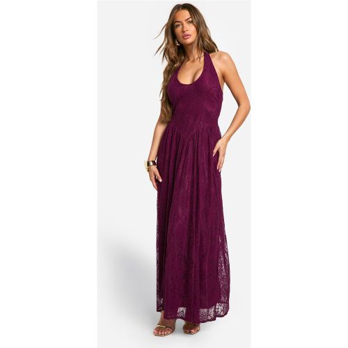 Robe Longue Dos Nu En Dentelle - 36 - boohoo - Modalova