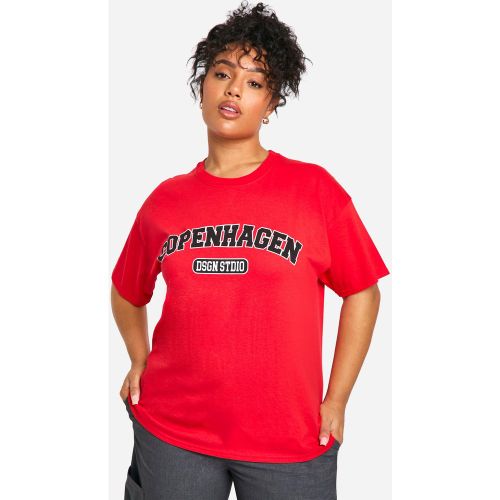 Grande Taille - T-Shirt Oversize À Imprimé Copenhagen - 46 - boohoo - Modalova
