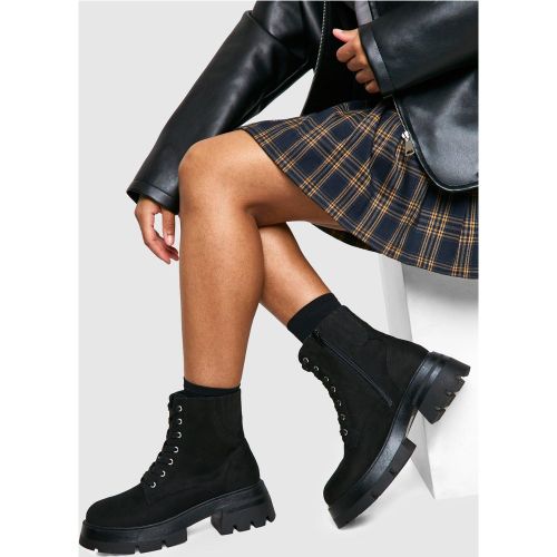 Bottines À Plateforme Et Talon - Pointure Large - 39 - boohoo - Modalova