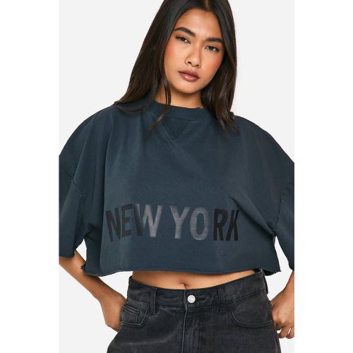 T-Shirt Oversize Court À Slogan New York - 38 - boohoo - Modalova