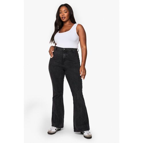 Grande Taille - Jean Flare Taille Haute - 44 - boohoo - Modalova