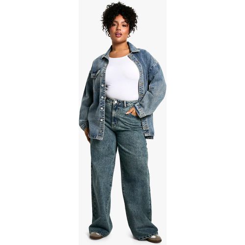 Grande Taille - Jean Large Basique Taille Haute - 16/32L - boohoo - Modalova