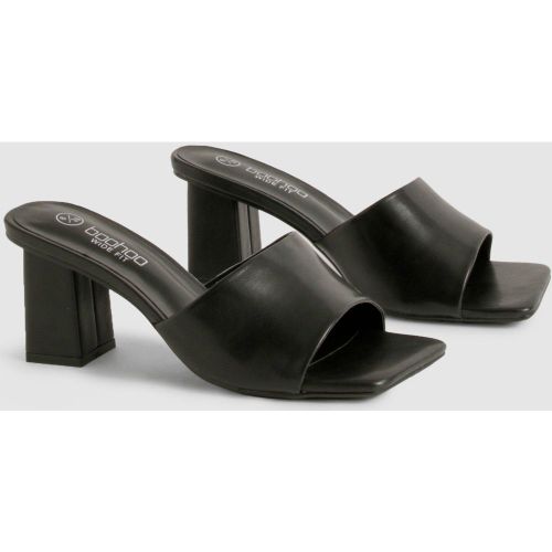 Mules À Petit Talon Carré - Pointure Large - 36 - boohoo - Modalova
