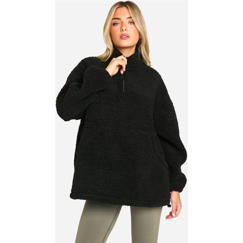 Sweat Oversize En Polaire À Col Zippé - S - boohoo - Modalova