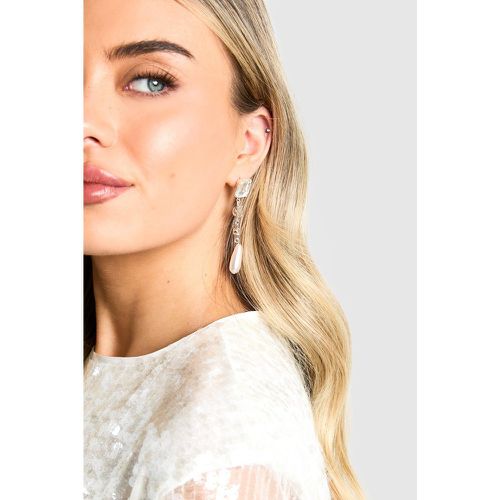 Boucles D'Oreilles Pendantes Strassées - One Size - boohoo - Modalova