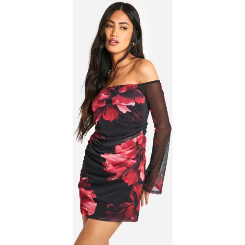 Robe Courte En Mesh Fleuri - 40 - boohoo - Modalova