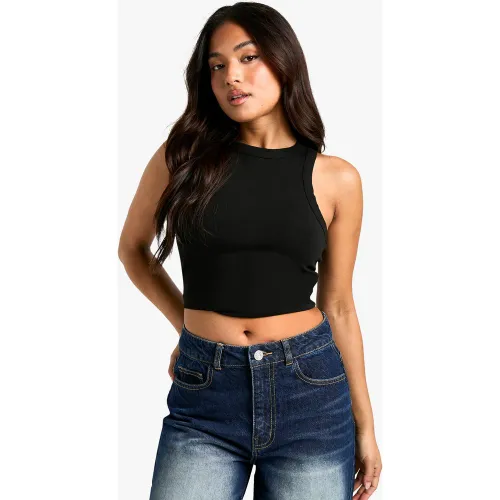 Petite" - Crop Top Basique À Dos Nageur - 34 - boohoo - Modalova