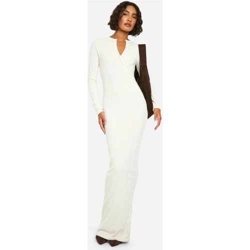 Tall" - Robe Longue Côtelée Boutonnée - 34 - boohoo - Modalova