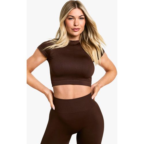 Crop Top À Coutures Apparentes - S - boohoo - Modalova