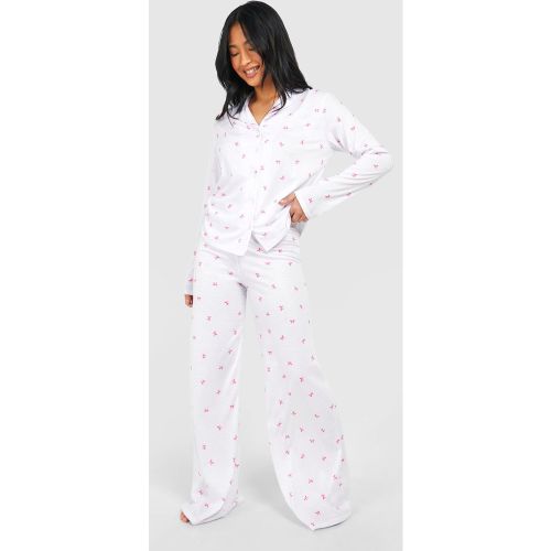 Petite" - Ensemble De Pyjama À Imprimé Nœud - 34 - boohoo - Modalova