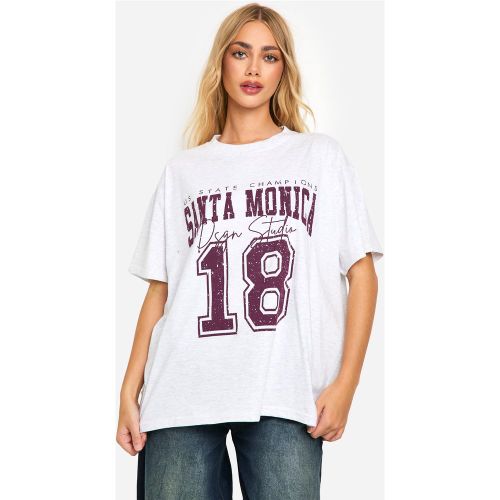 T-Shirt Oversize À Imprimé Santa Monica - 34 - boohoo - Modalova