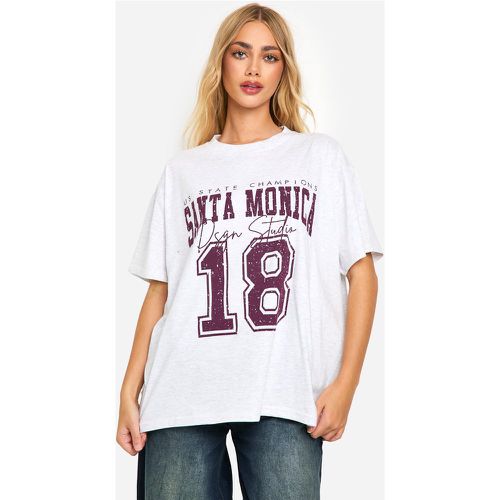 T-Shirt Oversize À Imprimé Santa Monica - 38 - boohoo - Modalova