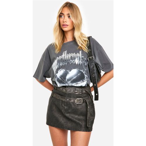 T-Shirt Oversize Surteint Imprimé - S - boohoo - Modalova