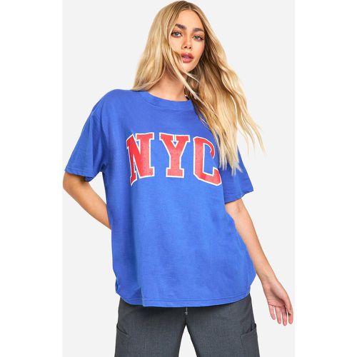 T-Shirt Oversize À Imprimé Nyc - 38 - boohoo - Modalova