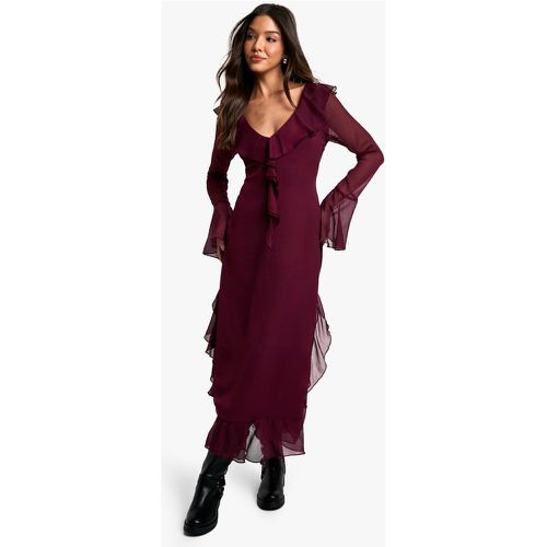 Robe Mi-Longue À Volants - -- - 38, - boohoo - Modalova