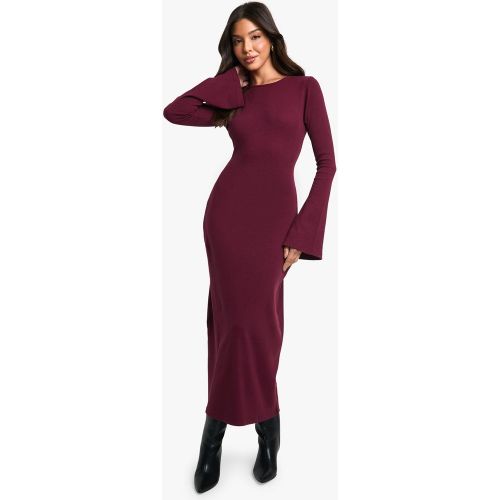 Robe Mi-Longue Côtelée Nouée - -- - 36, - boohoo - Modalova