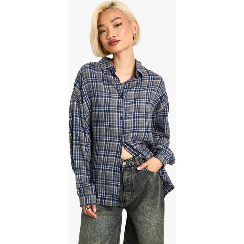 Chemise Oversize À Carreaux - 38 - boohoo - Modalova