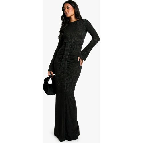 Tall" - Robe Longue Drapée À Motif Jacquard Et Imprimé Animal - 34 - boohoo - Modalova