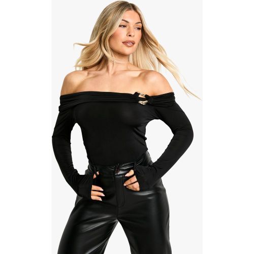 Body Moulant À Col Bateau - 34 - boohoo - Modalova