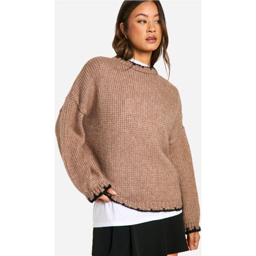 Tall" - Pull Oversize À Coutures Contrastantes - S - boohoo - Modalova