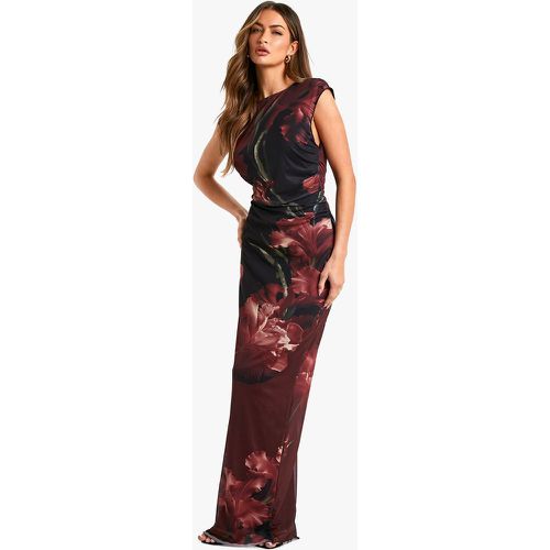 Grande Taille - Robe Longue Fleurie En Mesh - 36 - boohoo - Modalova