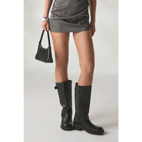 Bottes Hautes Texturées À Empiècement En Synthétique - 36 - boohoo - Modalova