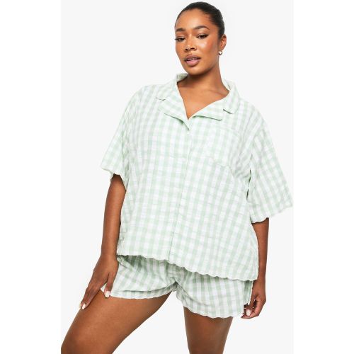 Grande Taille - Ensemble De Pyjama À Volants Et Short - 44 - boohoo - Modalova