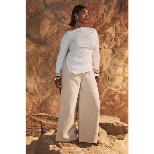 Grande Taille - Top Asymétrique À Manches Évasées - 44 - boohoo - Modalova
