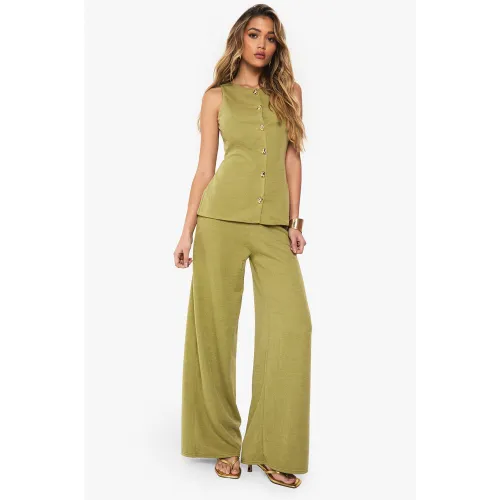 Pantalon Large Texturé - 34 - boohoo - Modalova