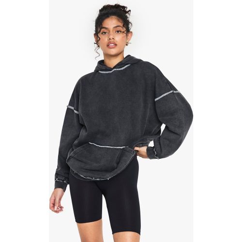 Sweat À Capuche Oversize Délavé À Coutures Apparentes - S - boohoo - Modalova