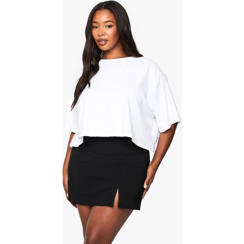 Grande Taille - Jupe Fendue En Tissu Crêpe - 44 - boohoo - Modalova