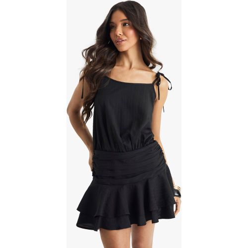 Robe Courte Froncée À Bretelles - 36 - boohoo - Modalova
