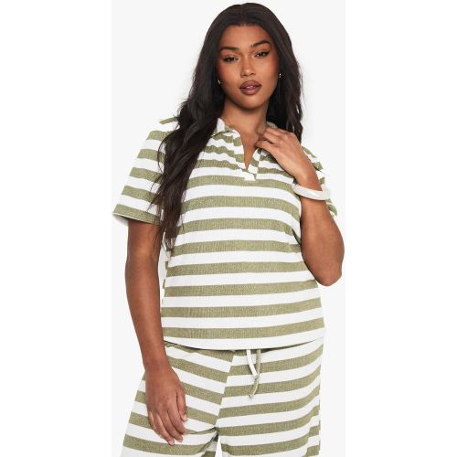Grande Taille - Top En Maille À Col V - 44 - boohoo - Modalova