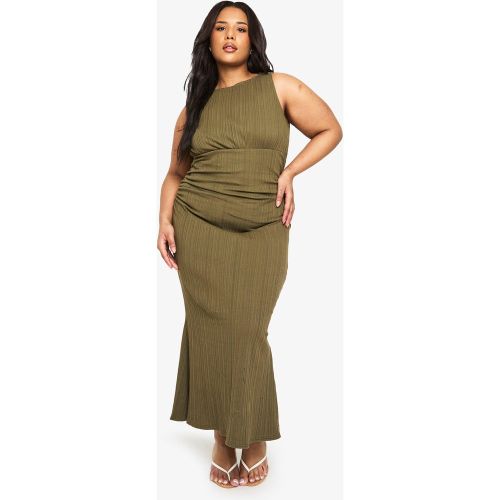 Grande Taille - Robe Mi-Longue Froncée En Coton - 44 - boohoo - Modalova