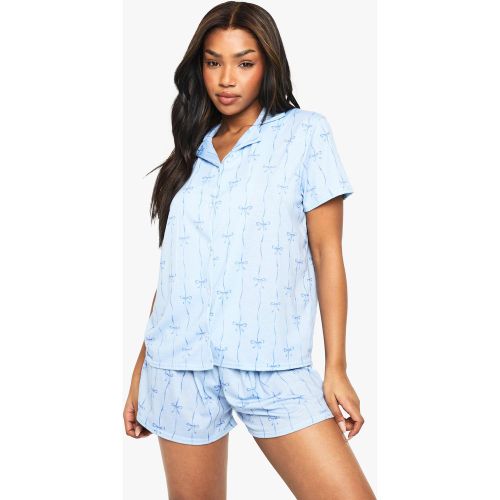 Ensemble De Pyjama Rayé Avec Chemise Et Short - 34 - boohoo - Modalova