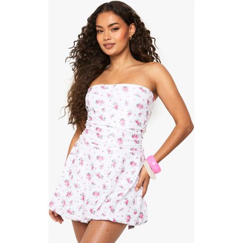 Robe Bustier Courte À Fleurs - 36 - boohoo - Modalova