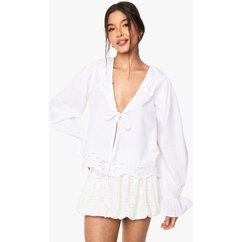 Blouse Brodée À Découpes - 34 - boohoo - Modalova
