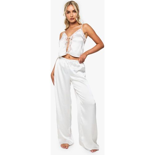 Pantalon De Pyjama Large Satiné - 36 - boohoo - Modalova